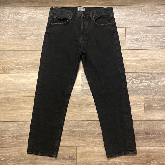 Agolde Denim - AGOLDE PARKER JEANS BLACK SIZE 28 BUTTON FLY